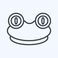 Icon Frog. related to Animal Head symbol. simple design editable. simple illustration vector