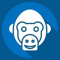 icono chimpancé. relacionado a animal cabeza símbolo. sencillo diseño editable. sencillo ilustración vector