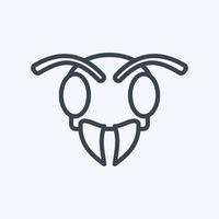 Icon Bee. related to Animal Head symbol. simple design editable. simple illustration vector