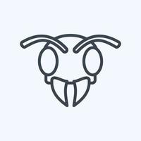 Icon Bee. related to Animal Head symbol. simple design editable. simple illustration vector