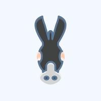 Icon Donkey. related to Animal Head symbol. simple design editable. simple illustration vector