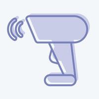 Icon Barcode Scanner. related to Black Friday symbol. shopping. simple illustration vector