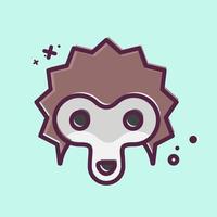 Icon hedgehog. related to Animal Head symbol. simple design editable. simple illustration vector