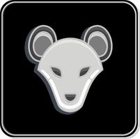 Icon Hyena. related to Animal Head symbol. simple design editable. simple illustration vector