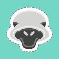 Icon Ostrich. related to Animal Head symbol. simple design editable. simple illustration vector