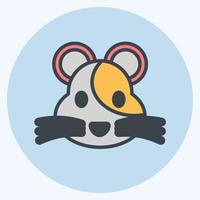 Icon Hamster. related to Animal Head symbol. simple design editable. simple illustration vector