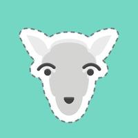 Icon Lamb. related to Animal Head symbol. simple design editable. simple illustration vector