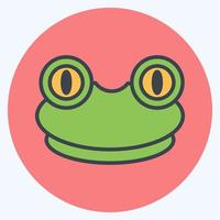 Icon Frog. related to Animal Head symbol. simple design editable. simple illustration vector