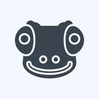 Icon Chameleon. related to Animal Head symbol. simple design editable. simple illustration vector