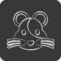 Icon Hamster. related to Animal Head symbol. simple design editable. simple illustration vector