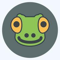 Icon Chameleon. related to Animal Head symbol. simple design editable. simple illustration vector