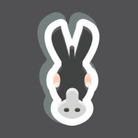 icono burro. relacionado a animal cabeza símbolo. sencillo diseño editable. sencillo ilustración vector