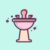 Icon Hair Wash Sink. related to Barbershop symbol. Beauty Saloon. simple illustration vector