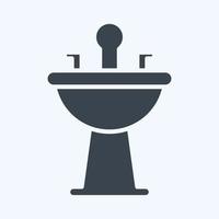 Icon Hair Wash Sink. related to Barbershop symbol. Beauty Saloon. simple illustration vector