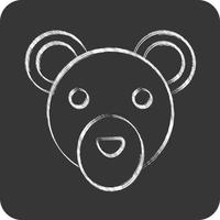 Icon Snow Bear. related to Animal Head symbol. simple design editable. simple illustration vector