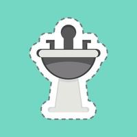 Icon Hair Wash Sink. related to Barbershop symbol. Beauty Saloon. simple illustration vector