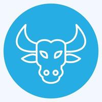 Icon Bull. related to Animal Head symbol. simple design editable. simple illustration vector
