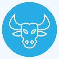 Icon Bull. related to Animal Head symbol. simple design editable. simple illustration vector