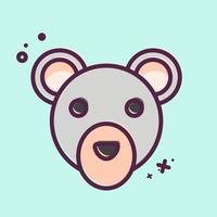 Icon Snow Bear. related to Animal Head symbol. simple design editable. simple illustration vector