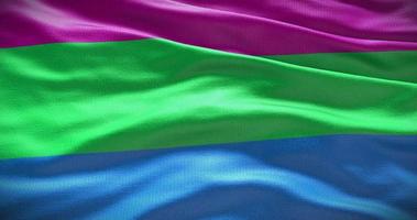 Polysexual symbol flag background waving video