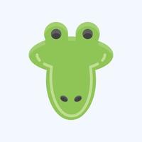 Icon Alligator. related to Animal Head symbol. simple design editable. simple illustration vector