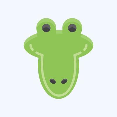 Icon Alligator. related to Animal Head symbol. simple design editable. simple illustration