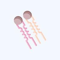 Icon Hair Pins. related to Barbershop symbol. Beauty Saloon. simple illustration vector