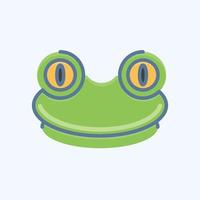 Icon Frog. related to Animal Head symbol. simple design editable. simple illustration vector