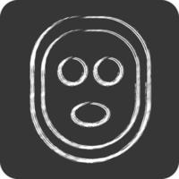 Icon Facial Mask. related to Barbershop symbol. Beauty Saloon. simple illustration vector