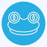 Icon Frog. related to Animal Head symbol. simple design editable. simple illustration vector