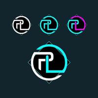 PL LP trendy letter logo design vector
