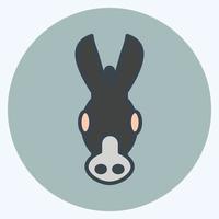 Icon Donkey. related to Animal Head symbol. simple design editable. simple illustration vector