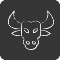 Icon Bull. related to Animal Head symbol. simple design editable. simple illustration vector