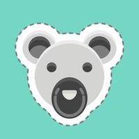 Icon Snow Bear. related to Animal Head symbol. simple design editable. simple illustration vector