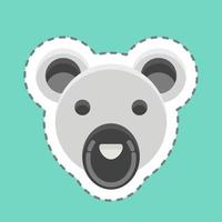 Icon Snow Bear. related to Animal Head symbol. simple design editable. simple illustration vector