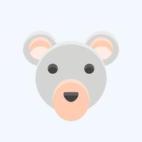 Icon Snow Bear. related to Animal Head symbol. simple design editable. simple illustration vector