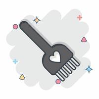 Icon Hair Dye Brush. related to Barbershop symbol. Beauty Saloon. simple illustration vector