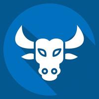 Icon Bull. related to Animal Head symbol. simple design editable. simple illustration vector