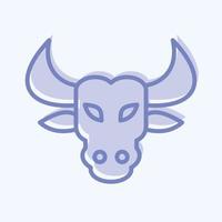 Icon Bull. related to Animal Head symbol. simple design editable. simple illustration vector