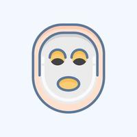 Icon Facial Mask. related to Barbershop symbol. Beauty Saloon. simple illustration vector