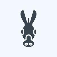 Icon Donkey. related to Animal Head symbol. simple design editable. simple illustration vector