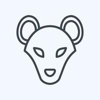 Icon Hyena. related to Animal Head symbol. simple design editable. simple illustration vector