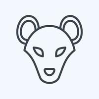 Icon Hyena. related to Animal Head symbol. simple design editable. simple illustration vector