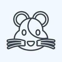 icono hámster. relacionado a animal cabeza símbolo. sencillo diseño editable. sencillo ilustración vector