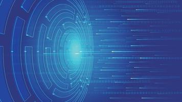 Tech Turntable transmits 01 data with Ray, Internet big data vector background.
