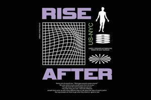 rise after Modern stretwear deisgn templates vector