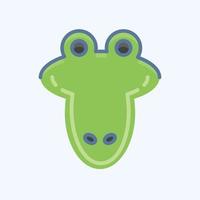 Icon Alligator. related to Animal Head symbol. simple design editable. simple illustration vector