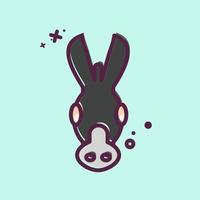 Icon Donkey. related to Animal Head symbol. simple design editable. simple illustration vector