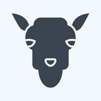 Icon Camel. related to Animal Head symbol. simple design editable. simple illustration vector