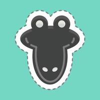 Icon Alligator. related to Animal Head symbol. simple design editable. simple illustration vector